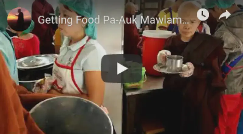 image from Pa-Auk Monastery Alms Line in Myanmar