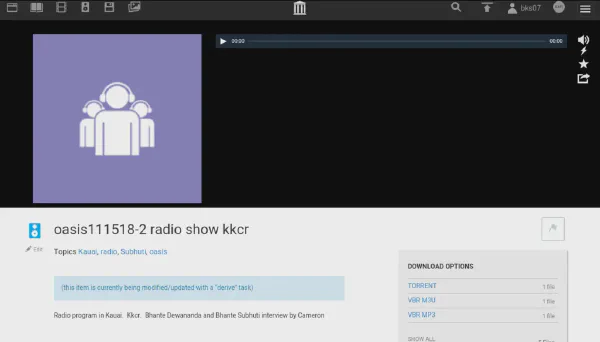 Oasis Radio Show Archive